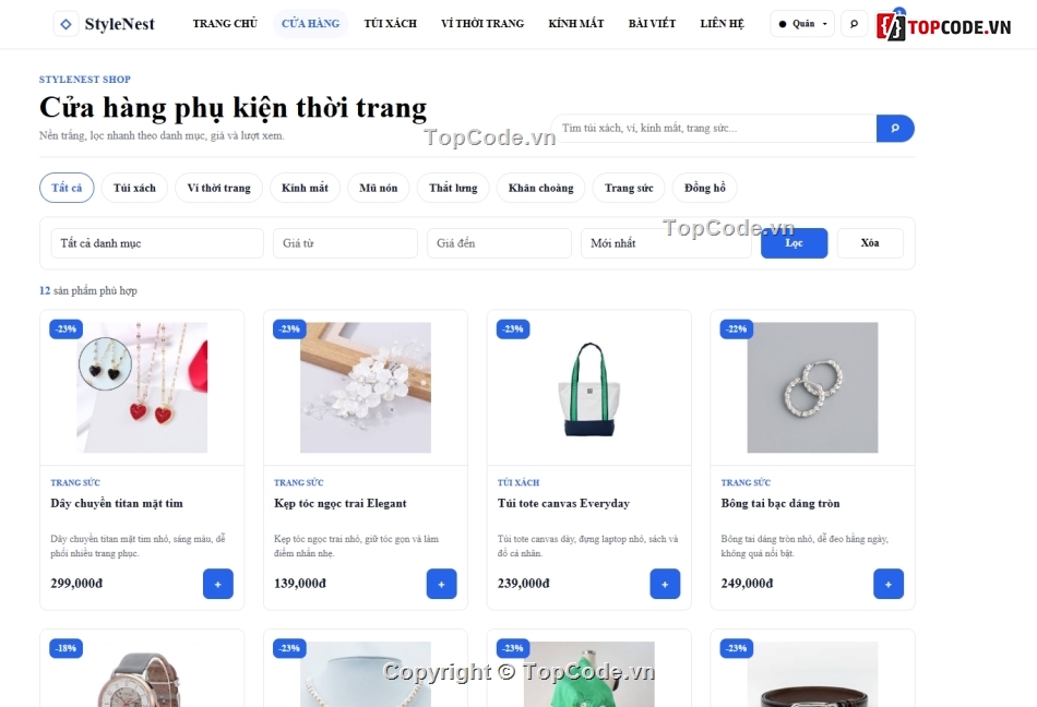 web php,website thời trang,bán website